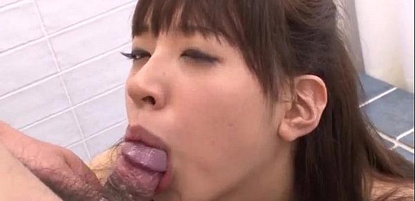  Buruma Aoi cock sucking teen gets cum on her tits